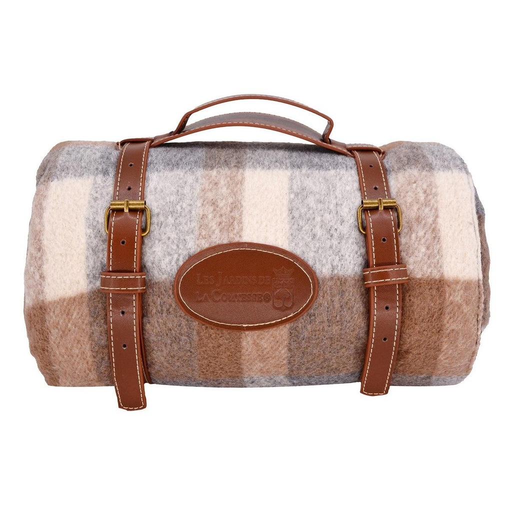 Couverture de pique-nique Tartan marron