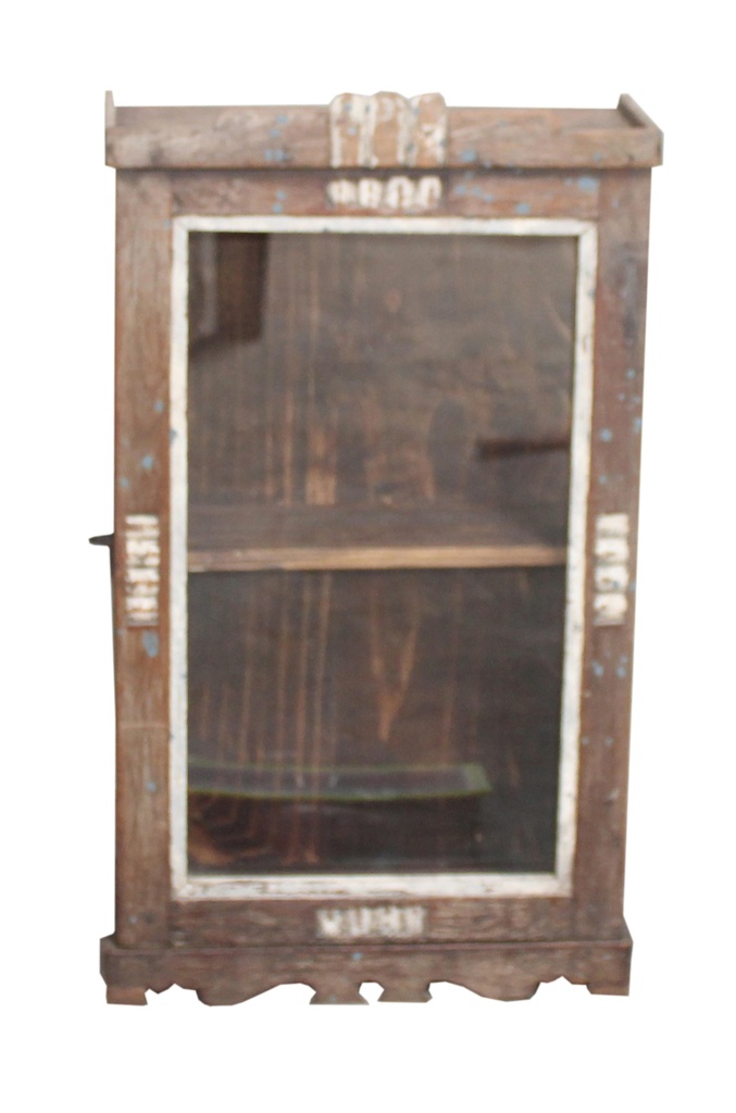 Vitrine murale en treck ancien