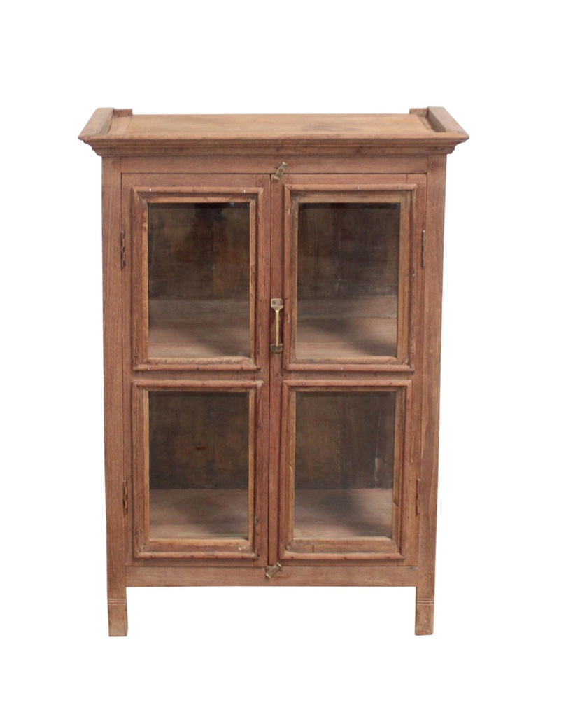 Vitrine 2 portes en teck ancien