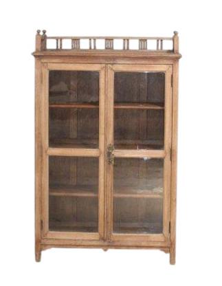 Vitrine 2 portes en teck ancien