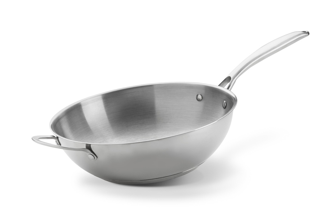 Wok en acier inox 30.5cm
