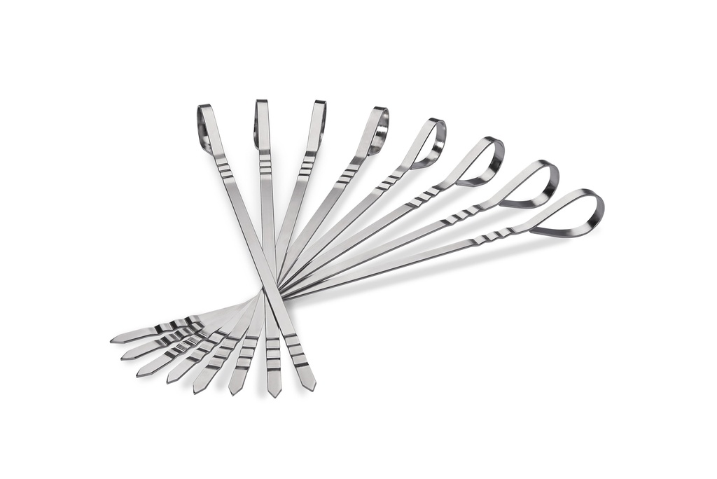 Brochettes multif. en inox 8pc