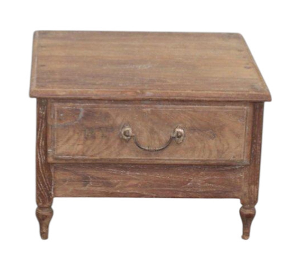 Table d'appoint 1 tiroir en teck ancien