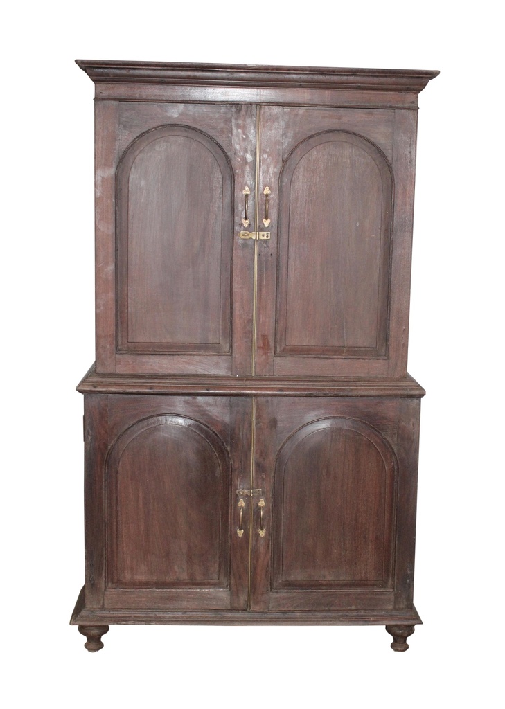 Vaisselier 4 portes en teck ancien