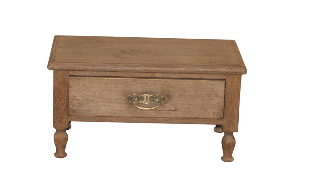 Table d'appoint 1 tiroir en teck ancien