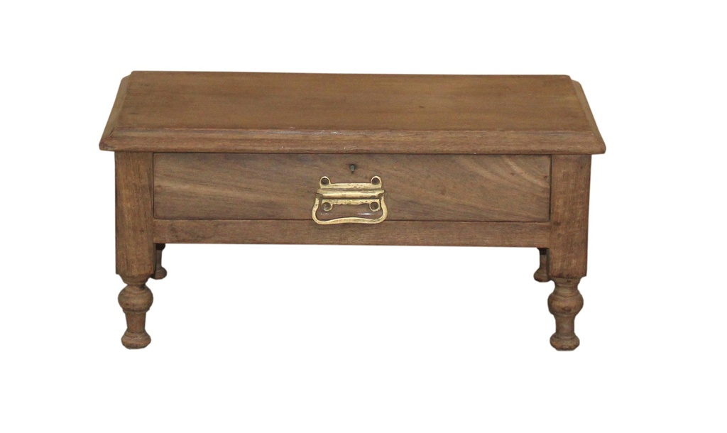 Table d'appoint 1 tiroir en teck ancien
