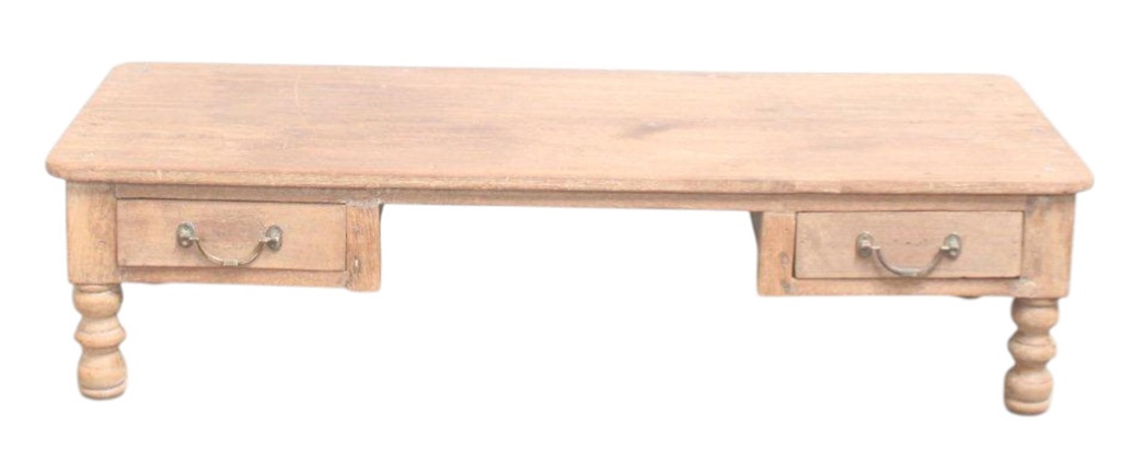 Table basse 2 tiroirs en teck ancien