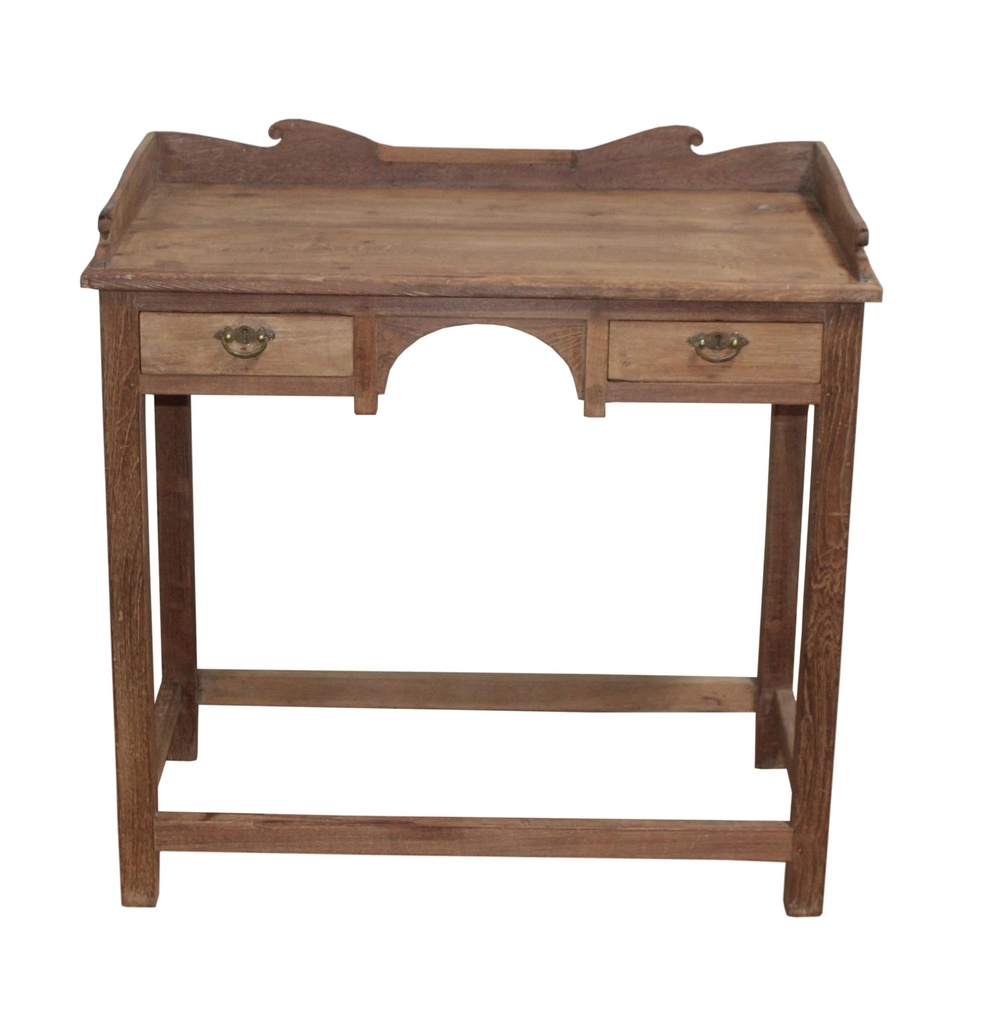 Console 2 tiroirs en teck ancien