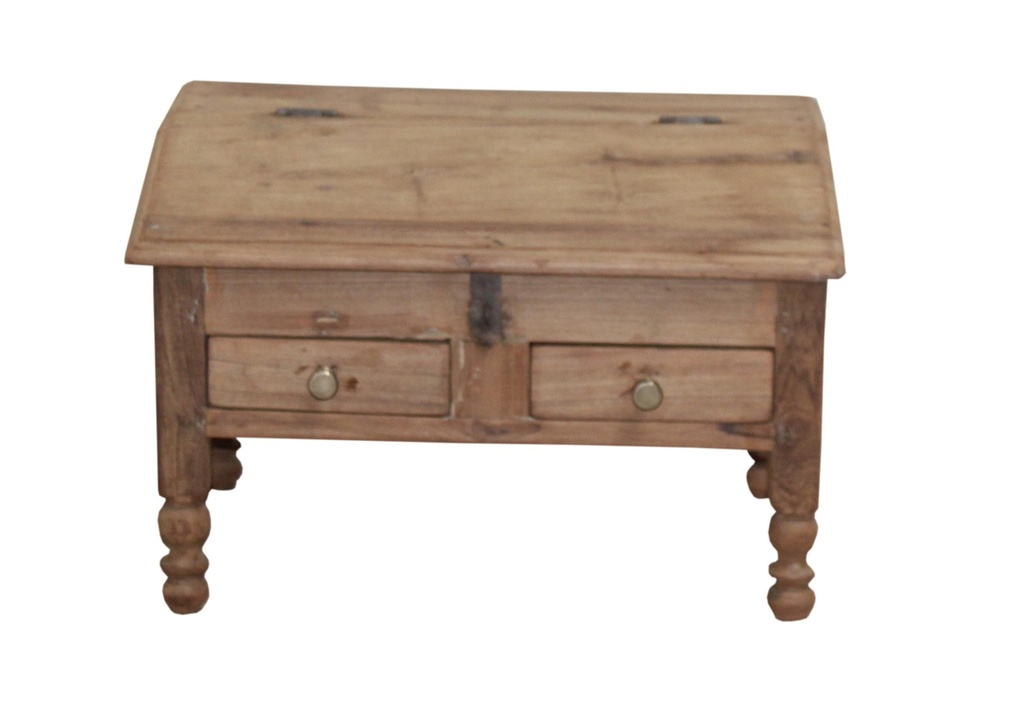 Secrétaire 2 tiroirs en teck ancien