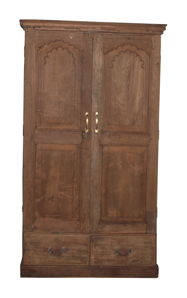Armoire 2 portes & 2 tiroirs en teck ancien