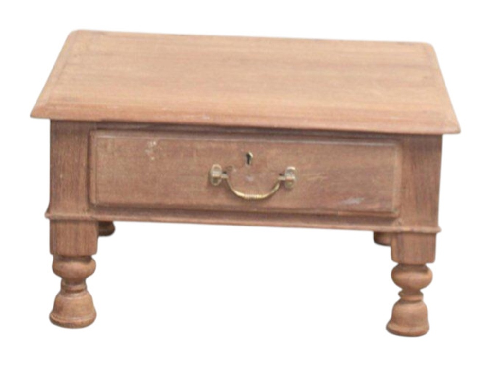 Table d'appoint 1 tiroir en teck ancien