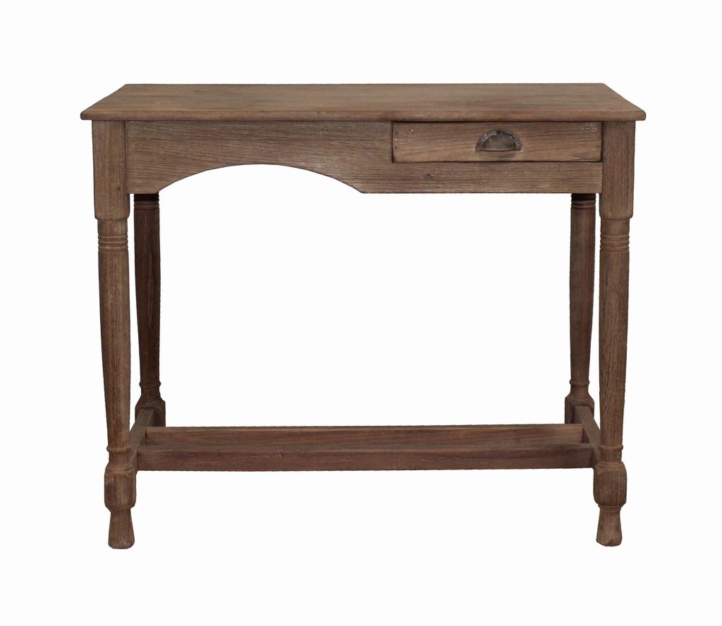Table de bureau 1 tiroir en teck ancien