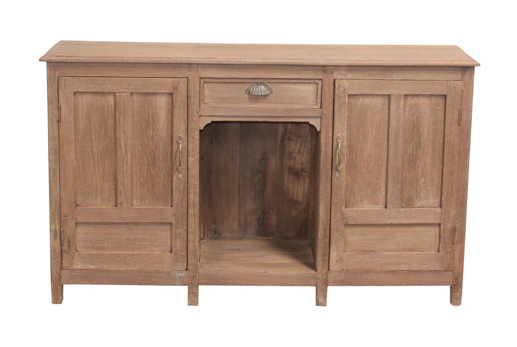 Desserte 2 portes & 1 tiroir en teck ancien