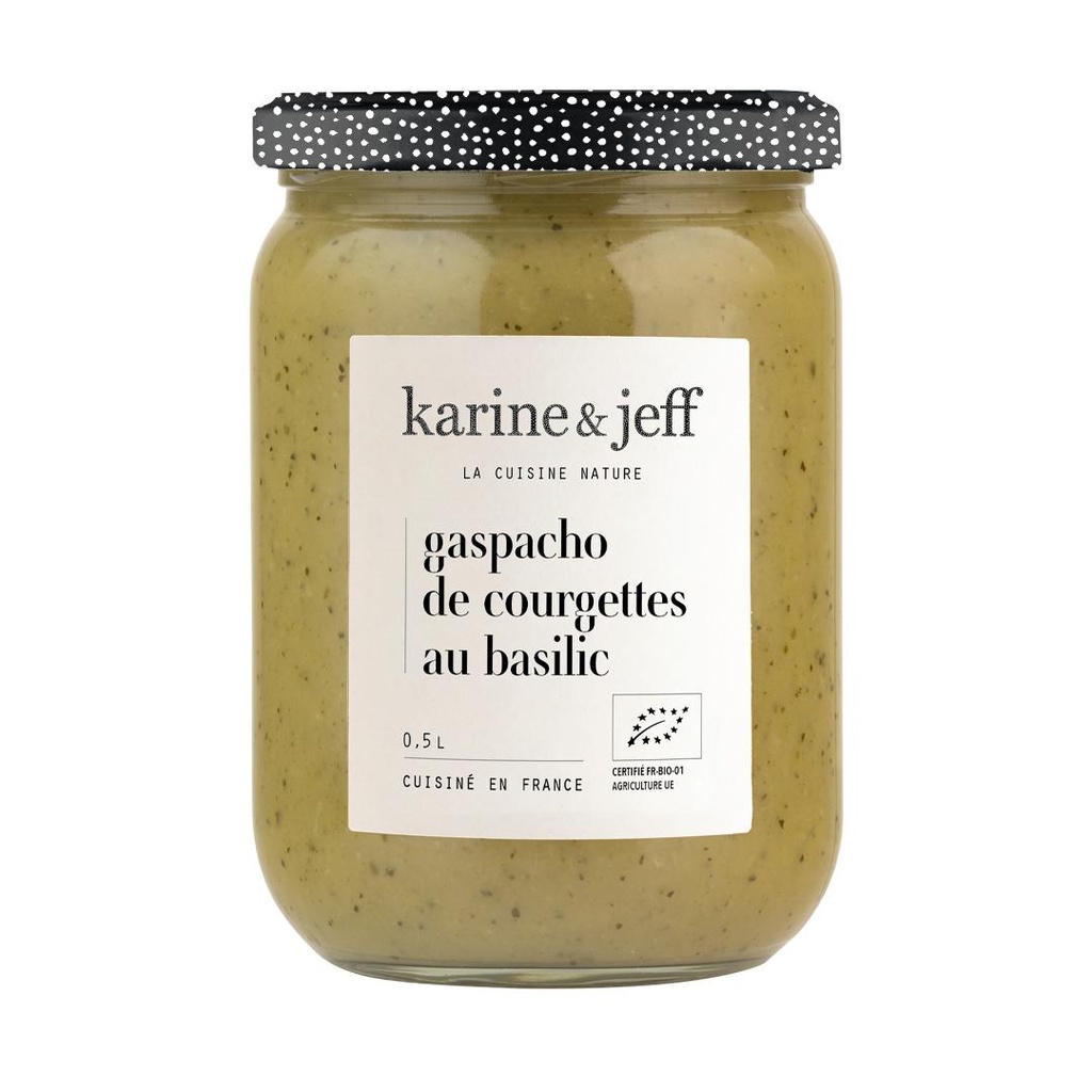 Gaspacho de courgettes et basilic