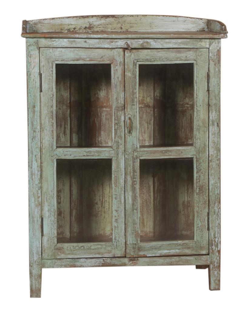 Buffet 2 portes vitrées en teck ancien