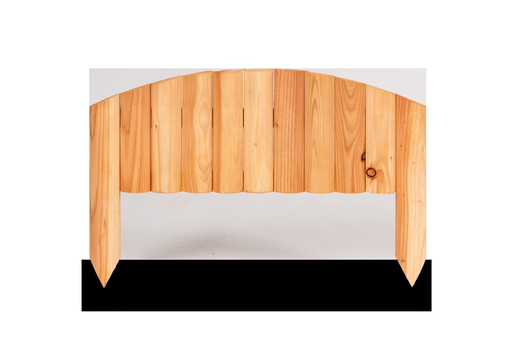 Bordure rigide 1/2 rondin arc 55