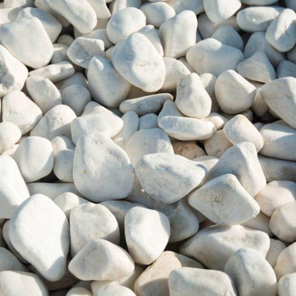 Galet Marbre Blanc Pur 06/12 Sac Filet 20 Kg(60)