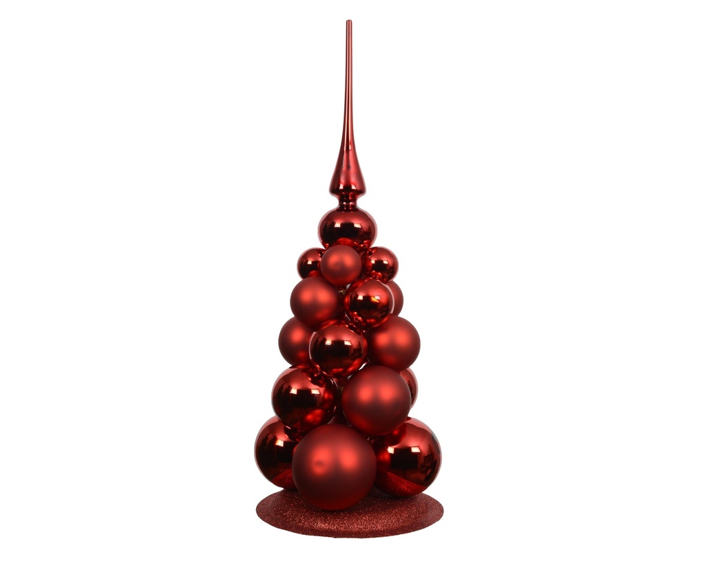 Sapin de Boules de Noël rouge