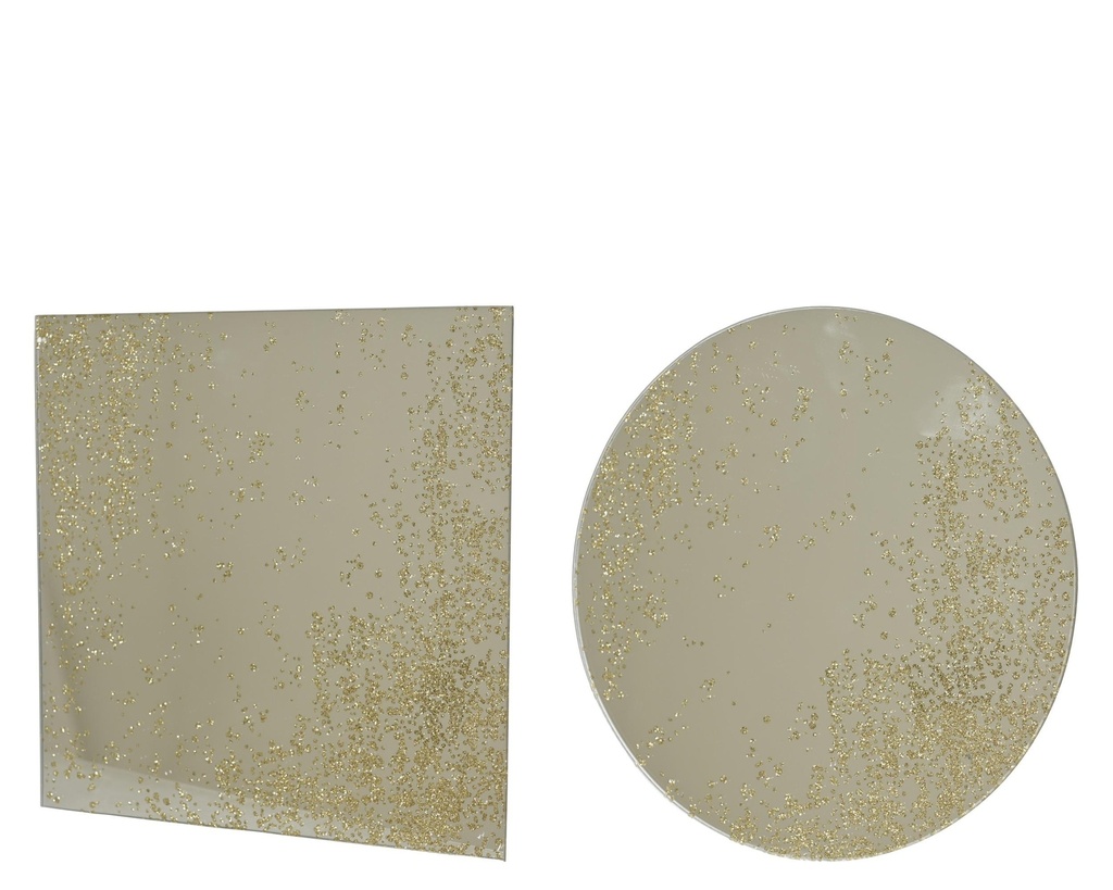 Miroir pour bougies or
