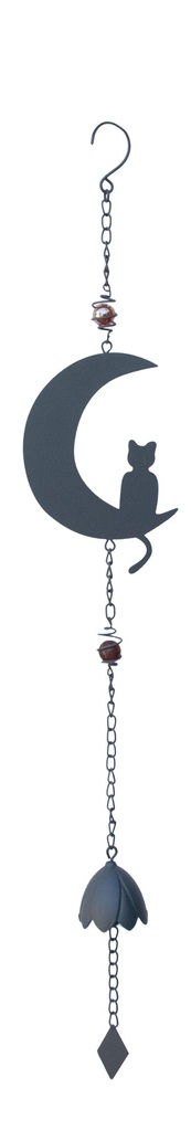 Carillon Chat Lune avec perles