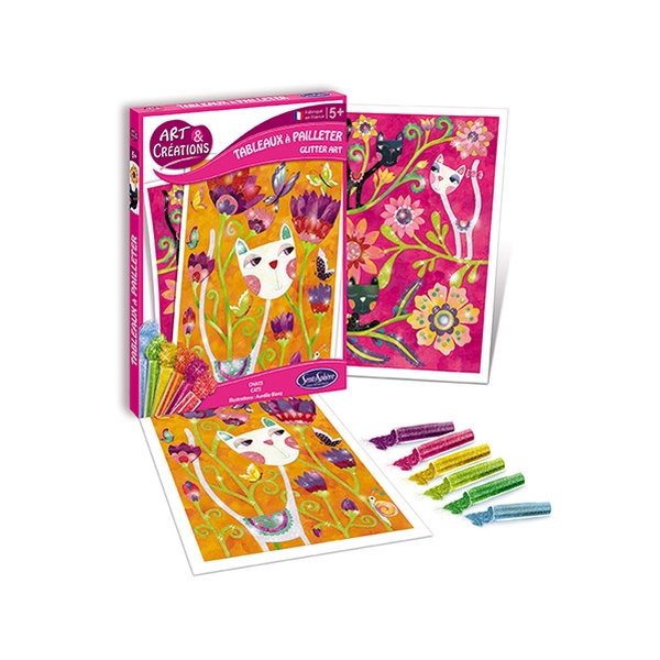 A&c tableaux a pailleter - chats