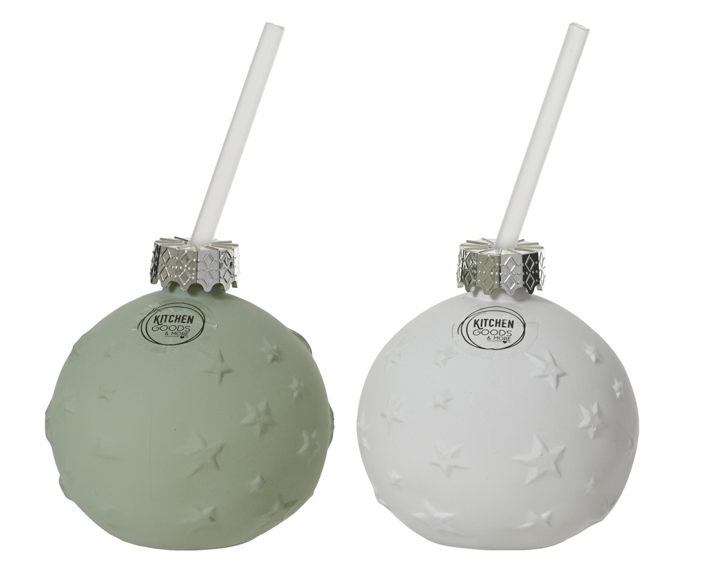 Verre à Paille Boule de Noël