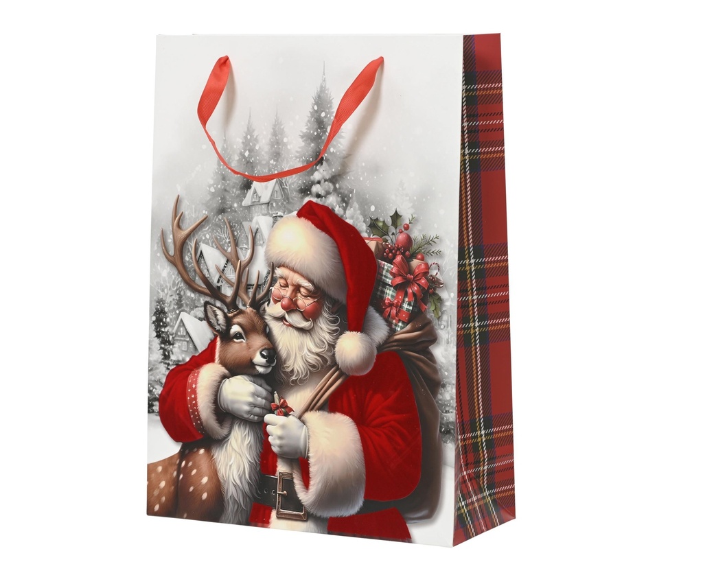 Sac cadeaux Père Noël avec cerf