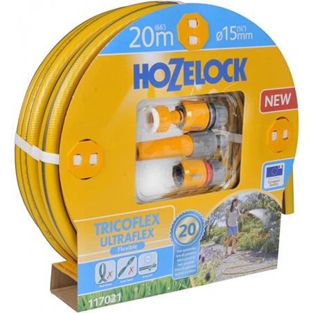 Batterie Tricoflex Ultraflex Ø15 - 20m - jaune bandes 3D grises