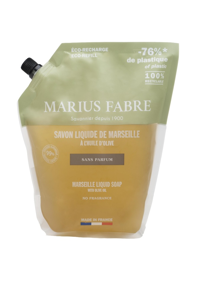 Savon liquide de Marseille 1l sans parfum BIEN ETRE