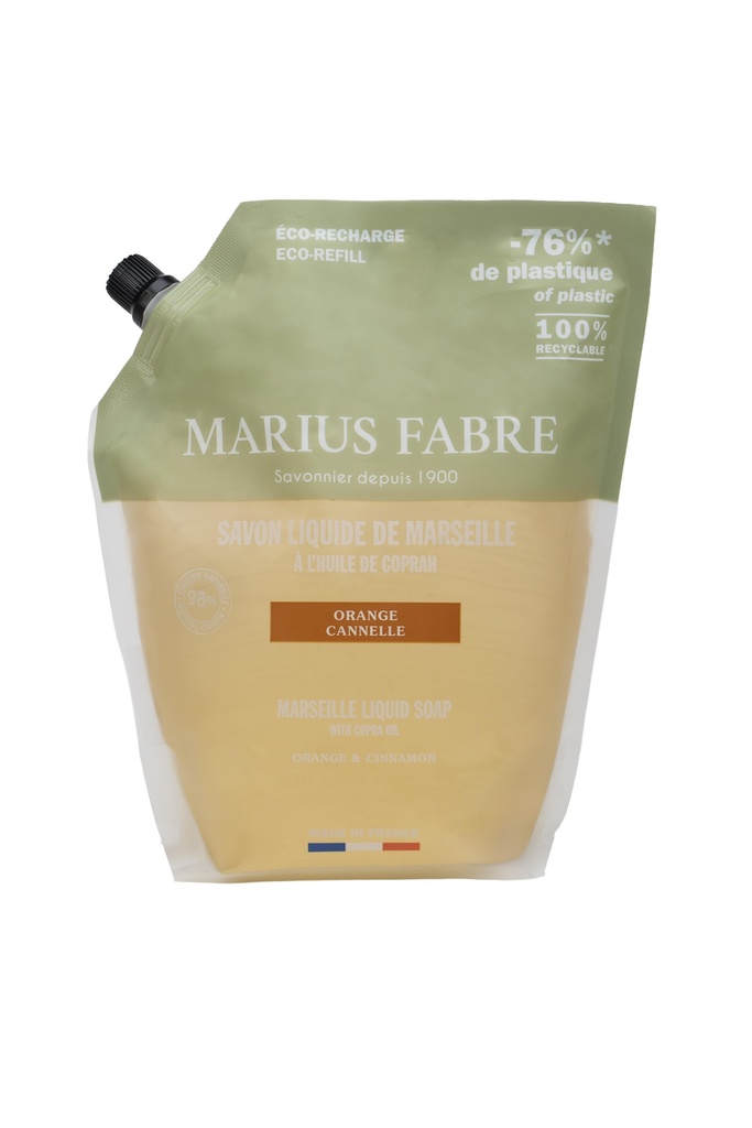Savon liquide de Marseille 1l ecorces d'orange BIEN ETRE