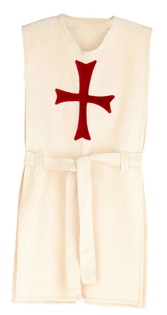 Tunique Templier blanche/rouge
