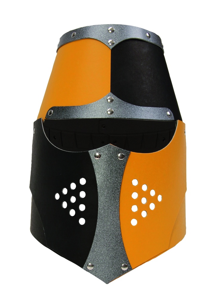 Casque Normand noir/jaune/argenté