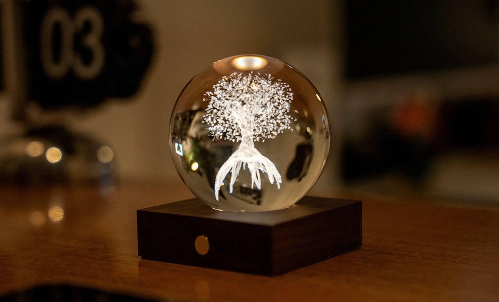 Lumière Cristal Ambre Arbres de vie