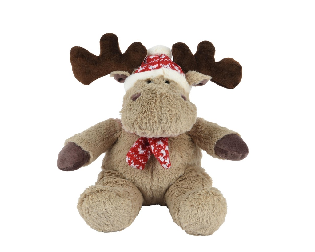 Elan en peluche avec écharpe