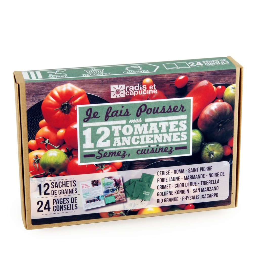 Coffret 12 sachets tomates anciennes