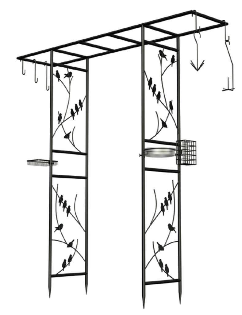 Station pour oiseaux d'extérieurs.