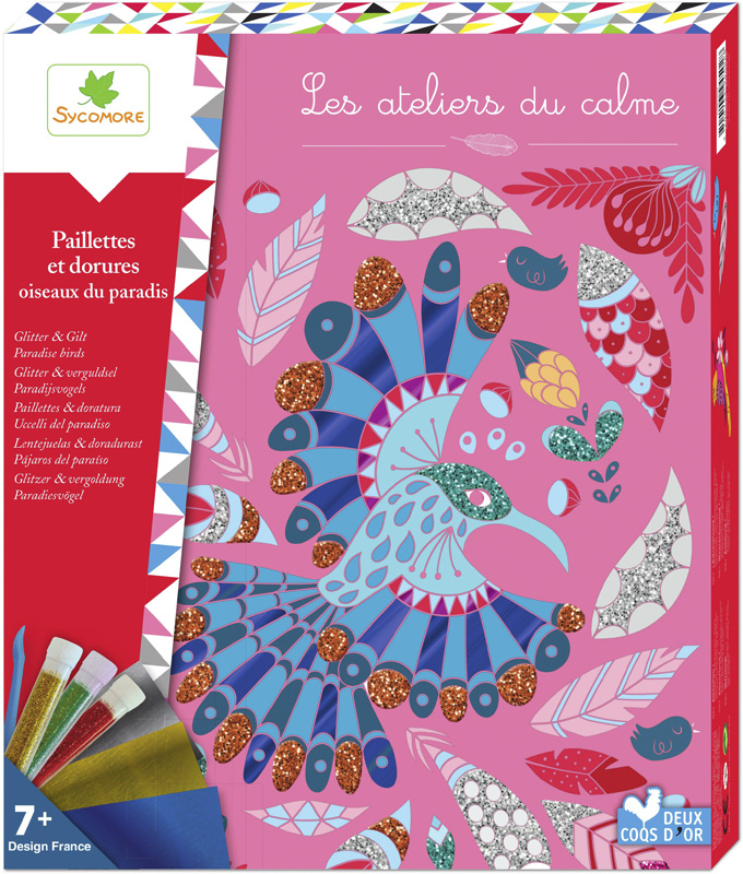 Ateliers du calme - paillette et dorure oiseaux du paradis