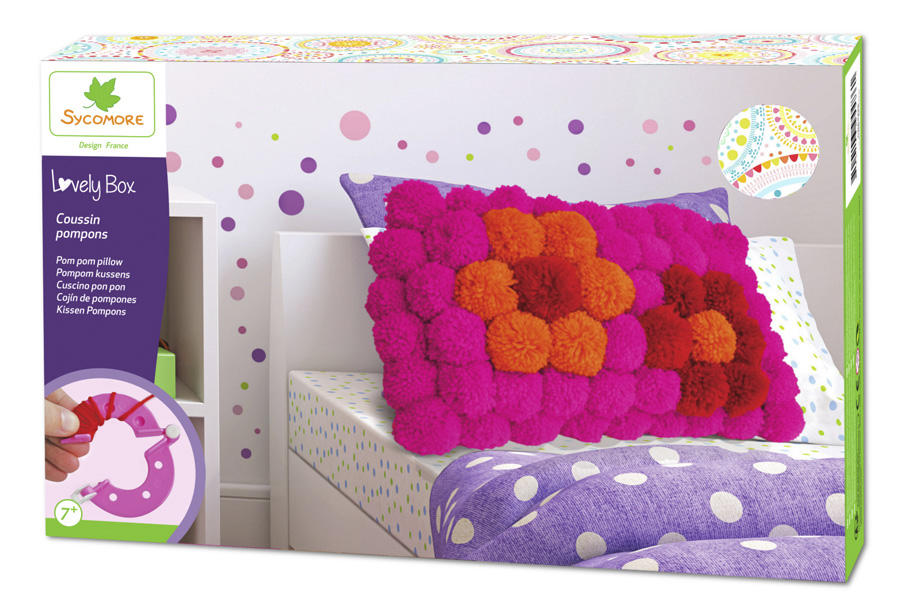 Lovely box XL coussin pompons