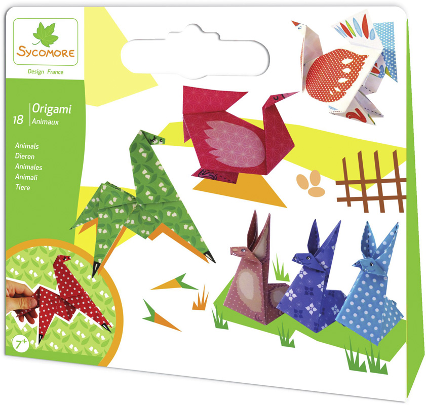 Pochette - 18 origami animaux