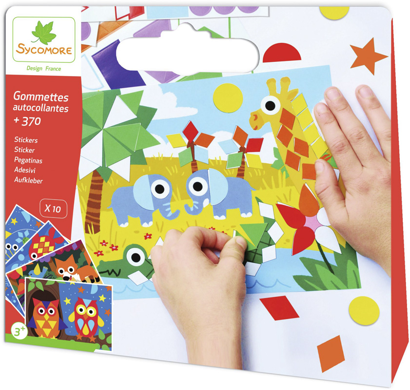 Pochette - gommettes autocollantes mixte