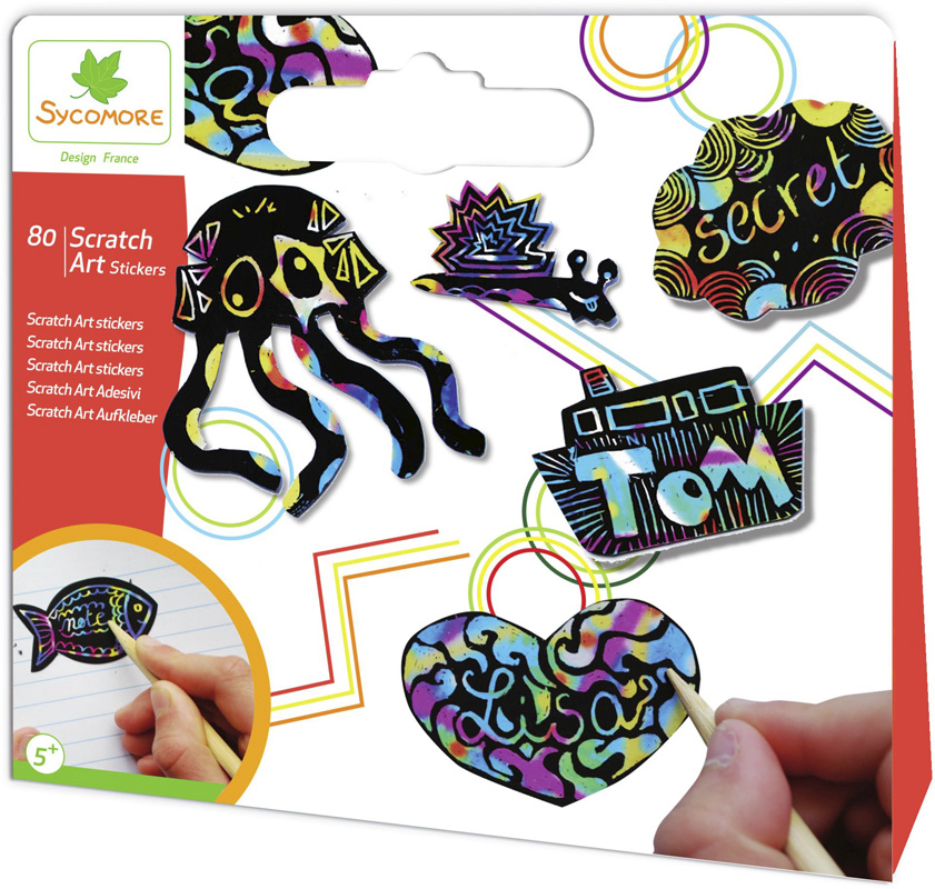 Pochette - scratch art stickers