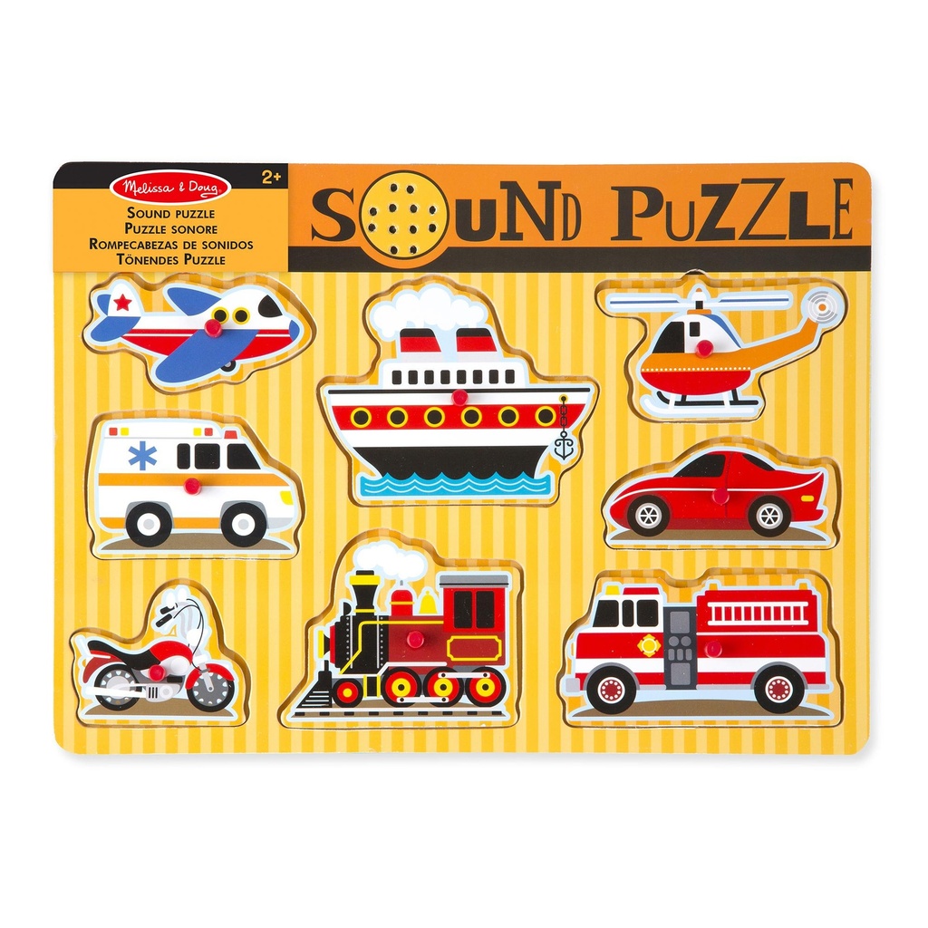 Puzzle Sonore Bois Vehicules
