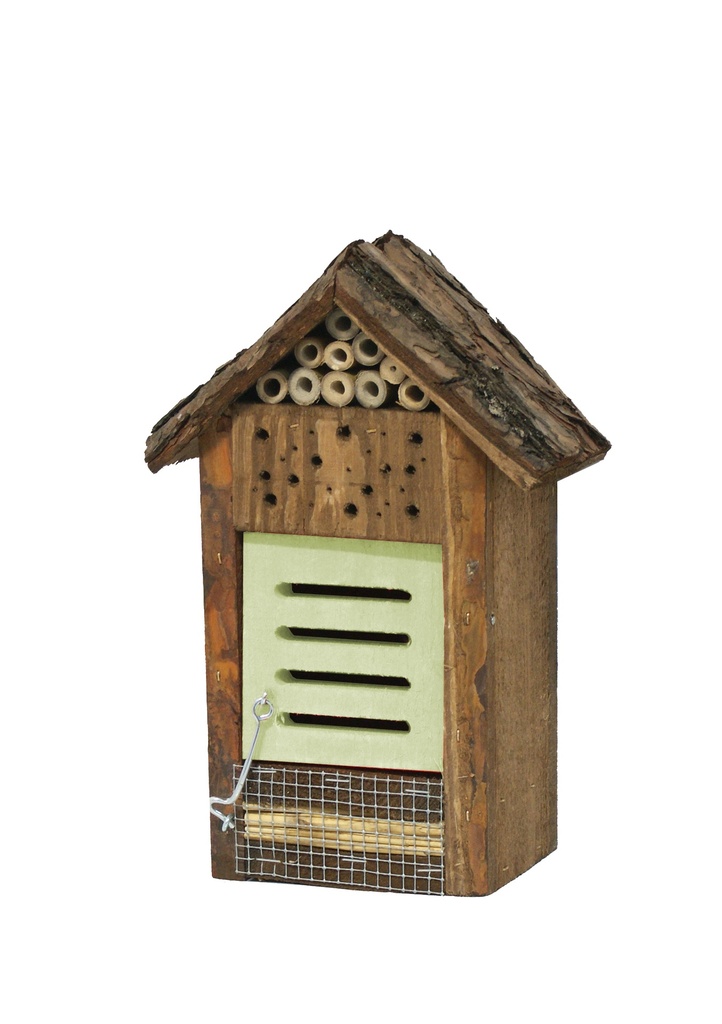 Maison à Insectes Toit en écorces Vert