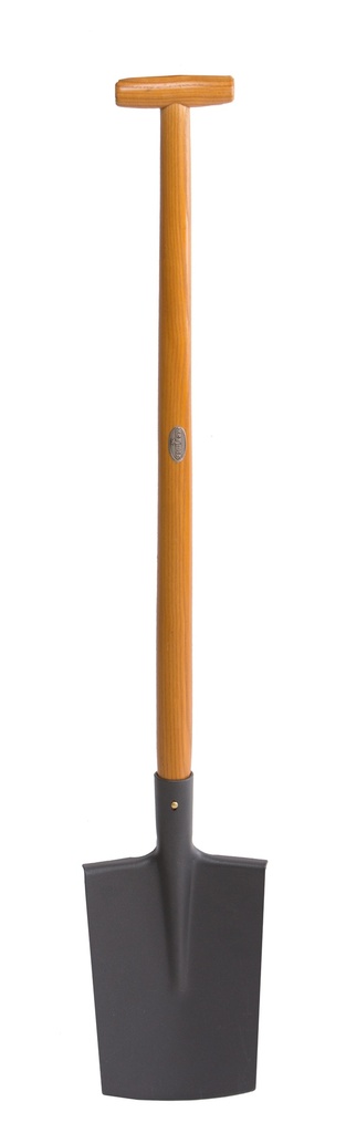 Bêche Senlis 28 cm trempée emmanchée béquille 90 cm manche ergonomique.