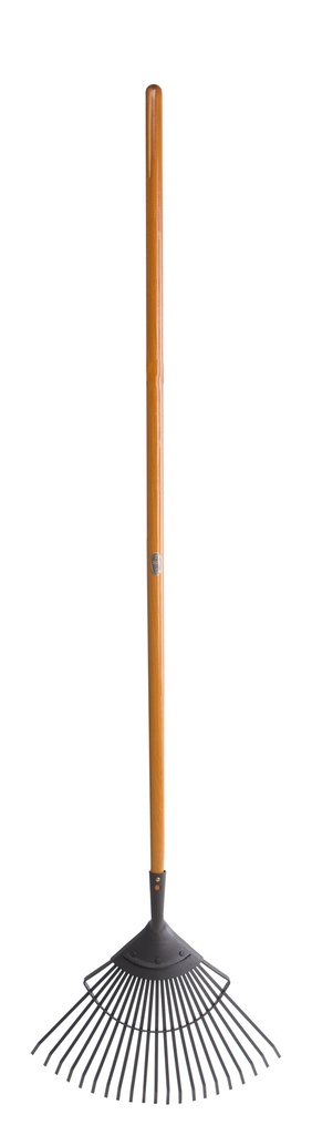 Balai à gazon fil plat 21 dts renforcé emmanché 140 cm.