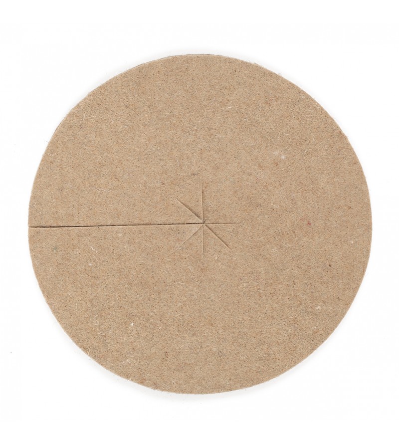 Lot de 2 disques de paillage en feutre de jute 700 grs/m² ø16cm s/cavalier