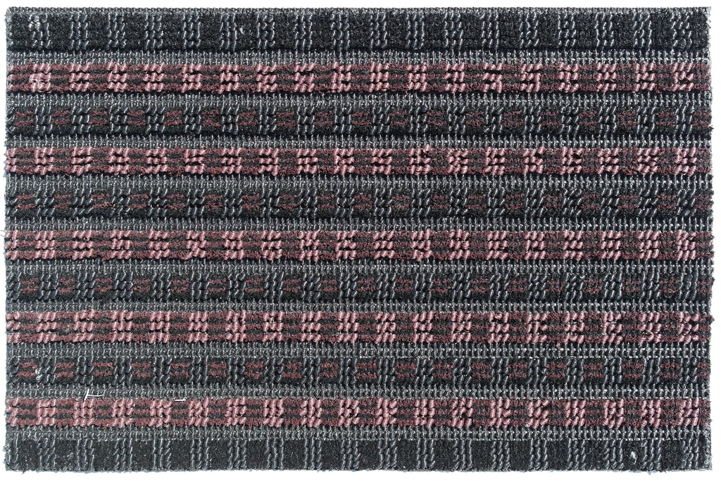 Paillasson Solido Bi-bande noir bordeaux