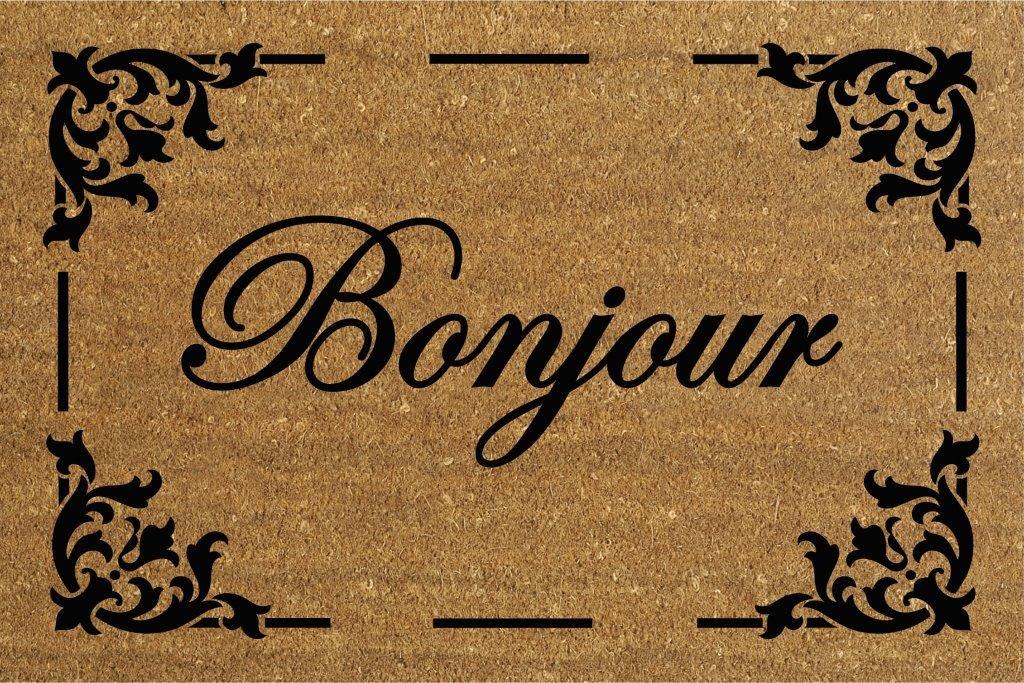 Paillasson Coco Bonjour Naturel / PVC