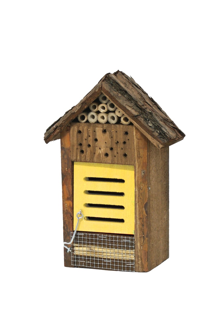 Maison à Insectes Toit en écorces Jaune