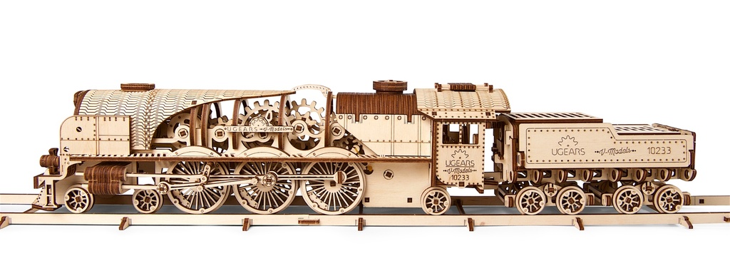 Train Vapeur V-Express Avec Wagon 538Pcs 